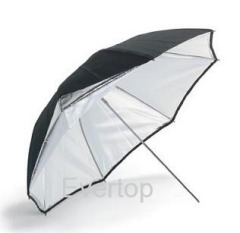 silver and white photo umbrella reflector