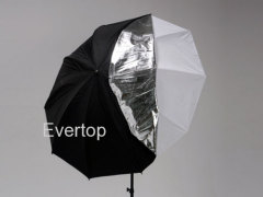 silver and white photo umbrella reflector