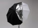 silver and white photo umbrella reflector