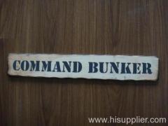 Command Bunker Wall Sign