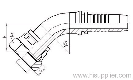 45° female fitting