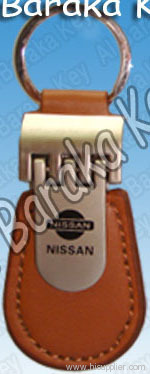 Leather Key Ring With Wooden Package For Nissan