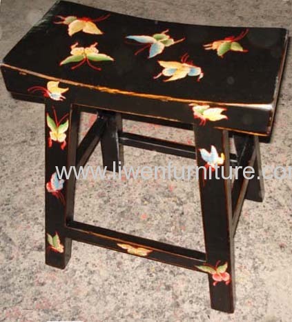 Antique oriental black stools