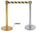 Retractable belt barrier