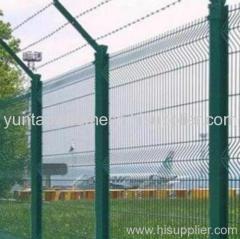 Welded Mesh Fence With Barbed Wires