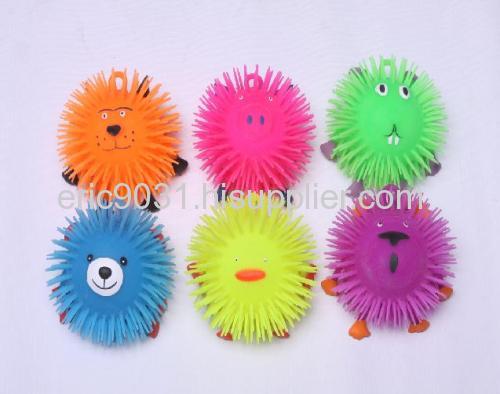 6" bright animal puffer balls