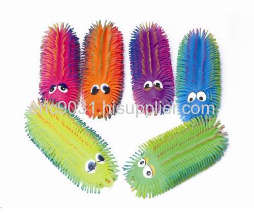 9" caterpillars (3 colored eyes with multi colors hairs)