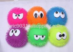 10" puffer balls with eyes (6 patterns)