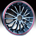 Alloy Wheel RED STRIPE