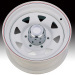 Steel Wheel White with red pin stripe