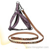 Dog harness with leash