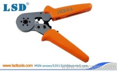 Self-adjusting wire crimp plier for cable ferrules ( LSD8-6-6)