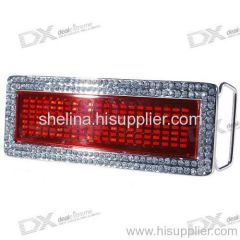 Rhinestone Red LED belt buckle