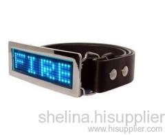 Chrome Blue LED belt buckle