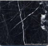 marble tile White vein black