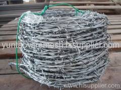 galvanized barbed wire