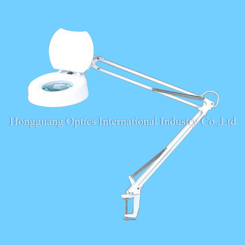 White magnifying lamp