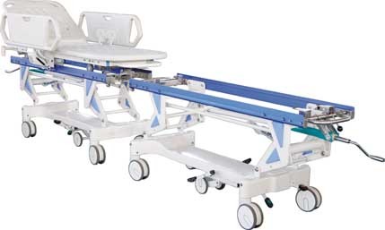 Connecting stretcher trolley