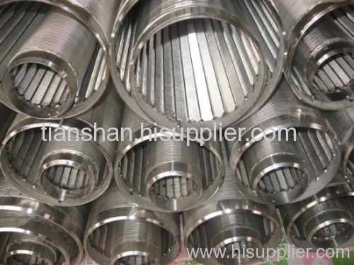 Wedge wire slotted tube