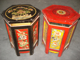 antique reproduction Tibetan stool