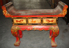 Antique painted altar table