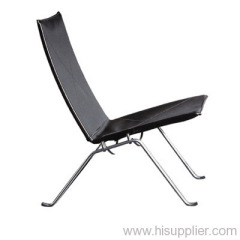 Pk22 Easy Chair With Middle Thickless Leather