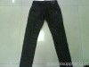 ladies' coated black jeans