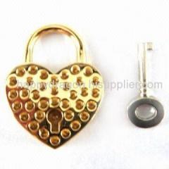 heart zinc alloy padlock