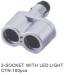 2 socket with LED light