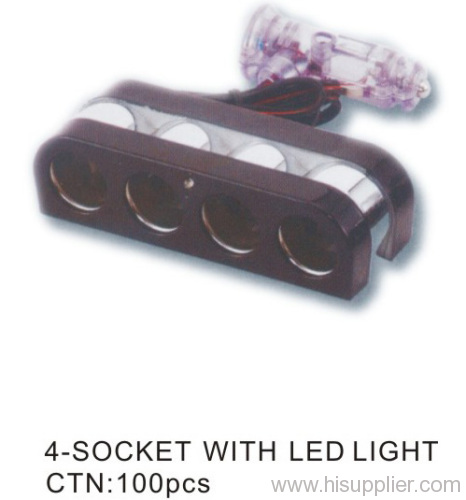 4 Socket with LED light