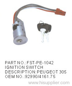 key ignition switch PEUGEOT 305