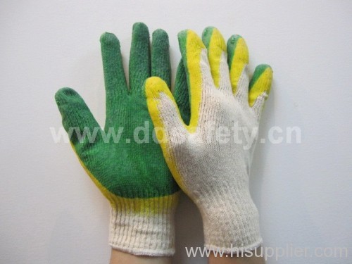 knitted with latex glove
