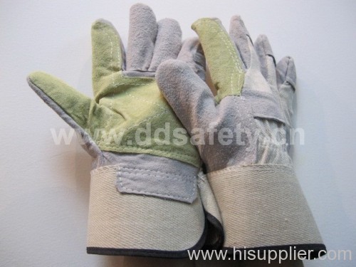 Double leather glove