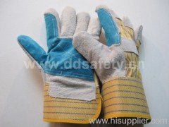 Double leather glove