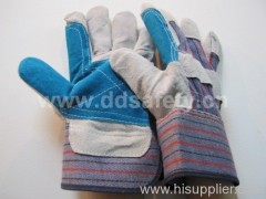 Double leather glove