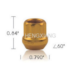 yellow locking lug nut