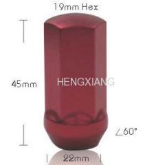 red locking lug nut