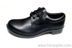 Corrected Grain leather Upper and Rubber Sole Safety Shoe