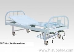 Movable plastic sprayed double shakes hospital bed