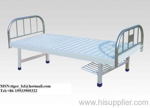 Flat bed with stainless steel bed head