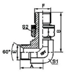 90°ELBOW8SPMALE 60° SEAT