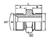 BSP MALE DOUBLE USE FOR 60°SEAT OR BONDED SEAL