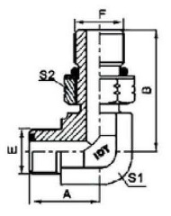 90°ELBOW ORFS MALE O-RING