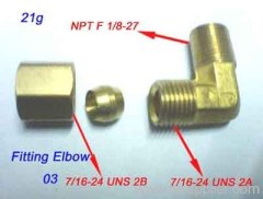 Compression brass  Male Pipe