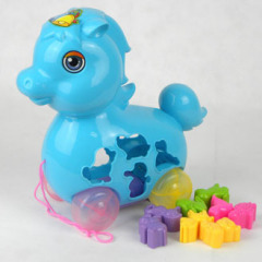 Plastic Pull & Push Animal Blocks