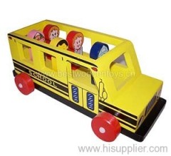 Wooden bus toy