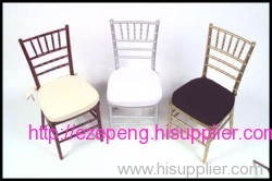 white aluminum chiavari chair