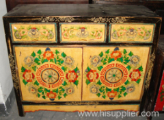 Ancient painted cabinet