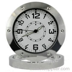 motion detect metal clock camera