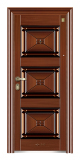 Security Door With Bronzy Color